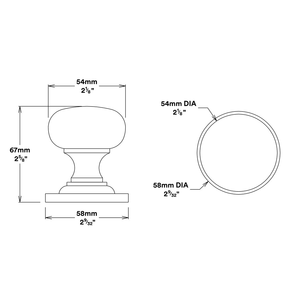 Iver Cambridge Door Knob on Round Rose