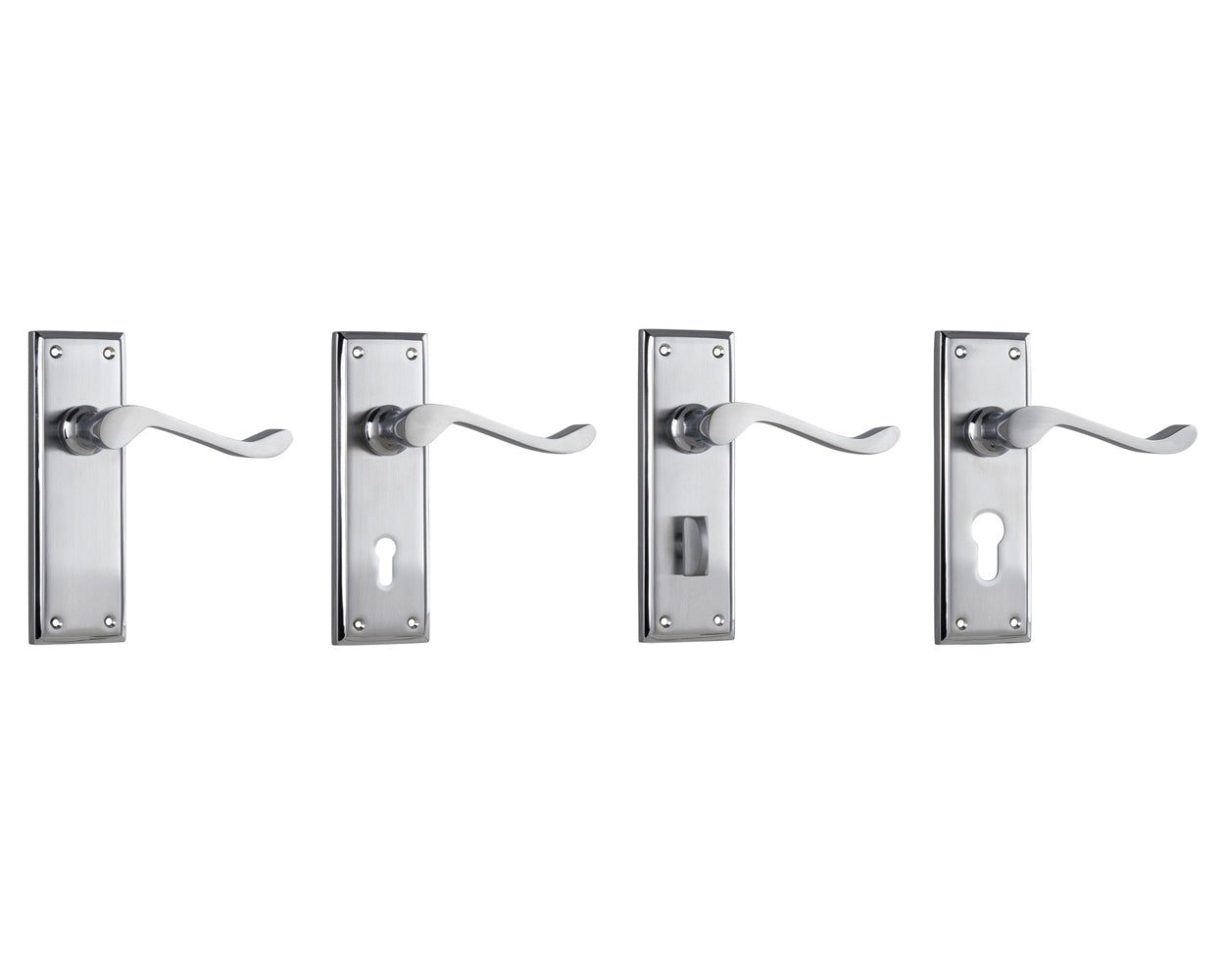 Tradco Camden Door Lever Handle on Rectangular Backplate - Customise to your needs