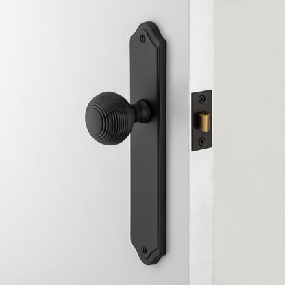Iver Guildford Door Knob on Shouldered Backplate Matt Black