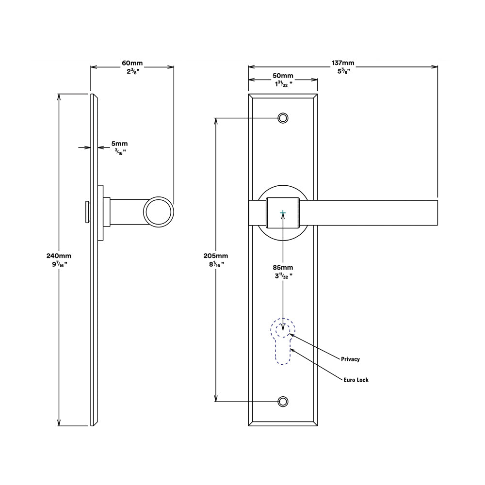 Iver Helsinki Door Lever Handle on Chamfered Backplate Brushed Gold PVD