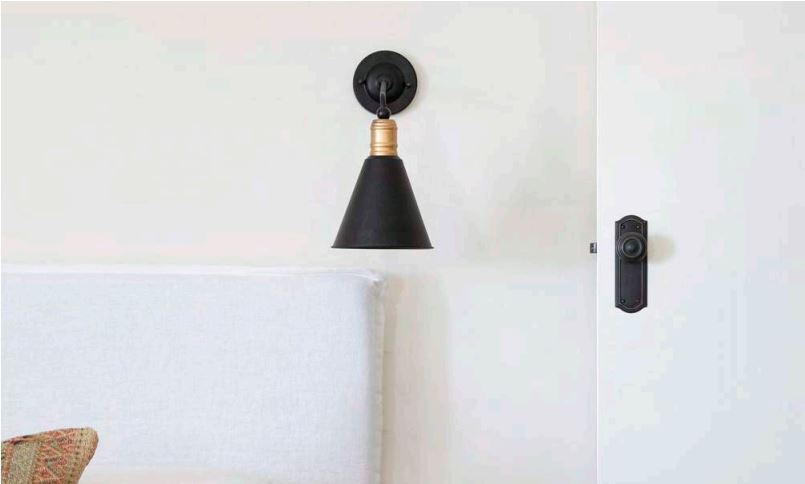 Tradco Kensington Door Knob on Backplate Matt Black