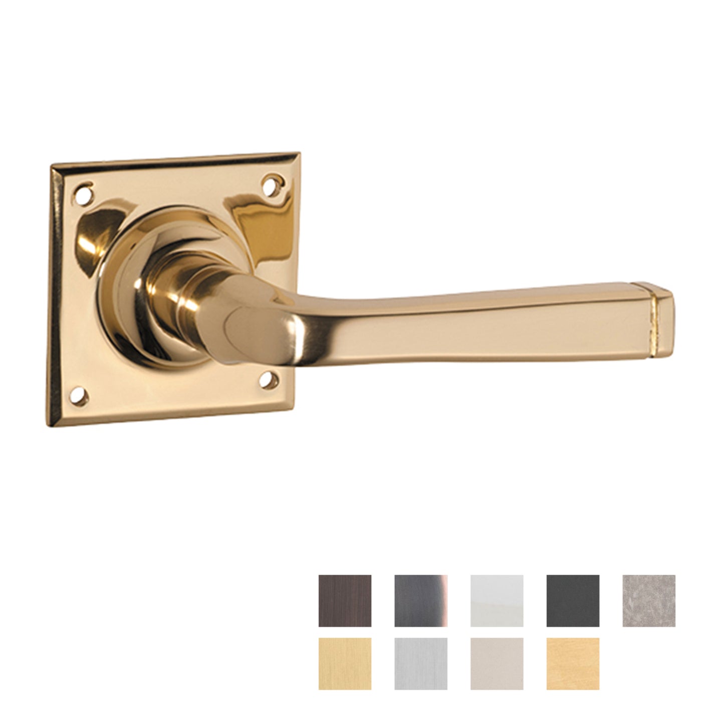 Tradco Menton Door Lever Handle on Square Rose