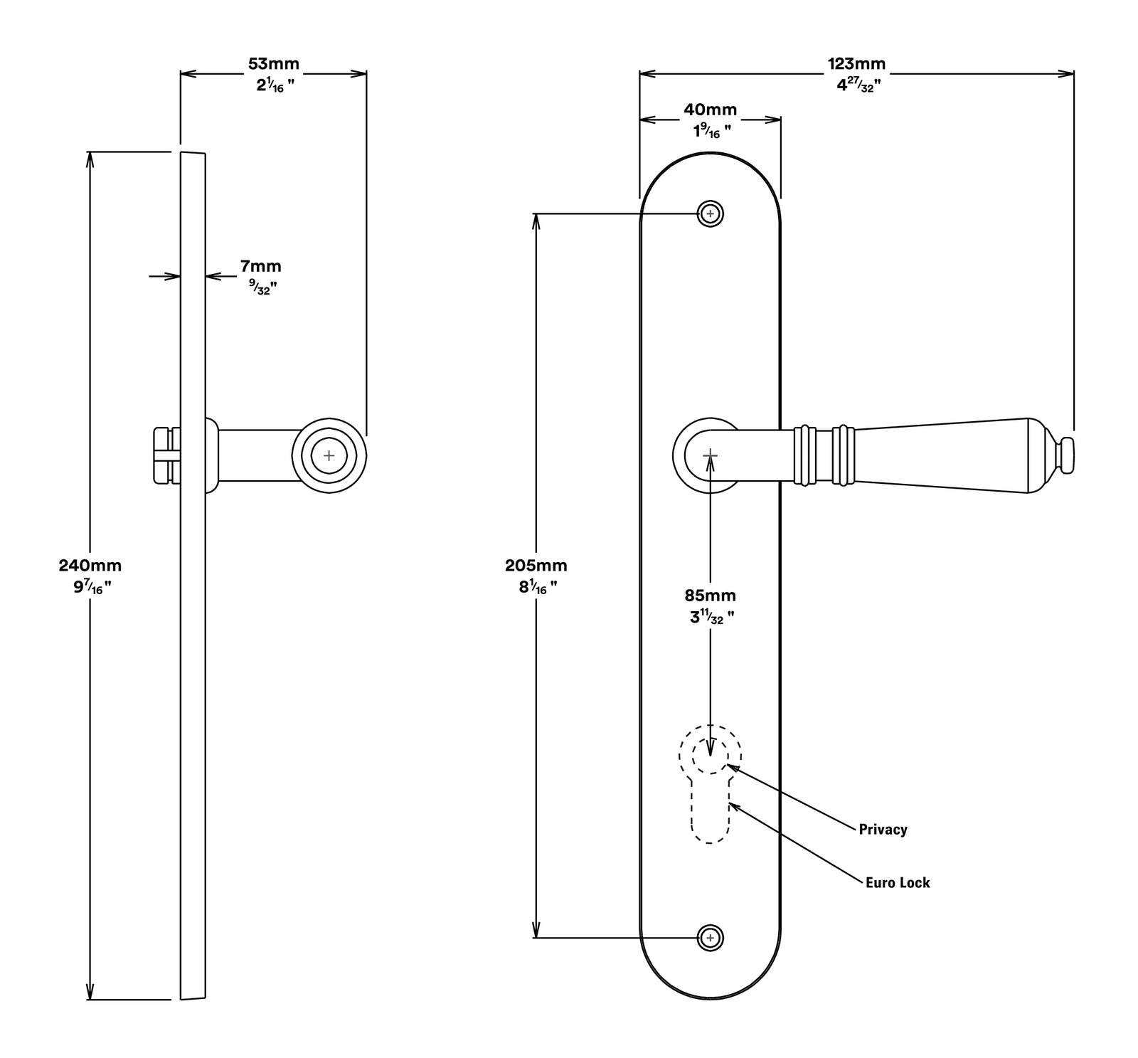 Iver Sarlat Door Lever on Oval Backplate Brushed Gold PVD