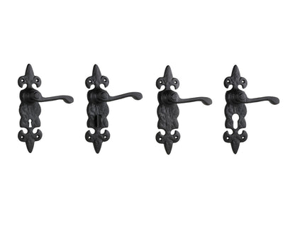 WHILE SUPPLY LAST - Tradco Stratford Lever Door Handle on Backplate Matt Black - Customise to you Needs