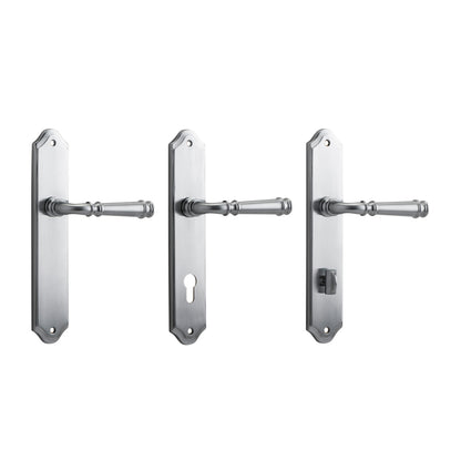 Iver Verona Door Lever Handle on Shouldered Backplate Brushed Chrome