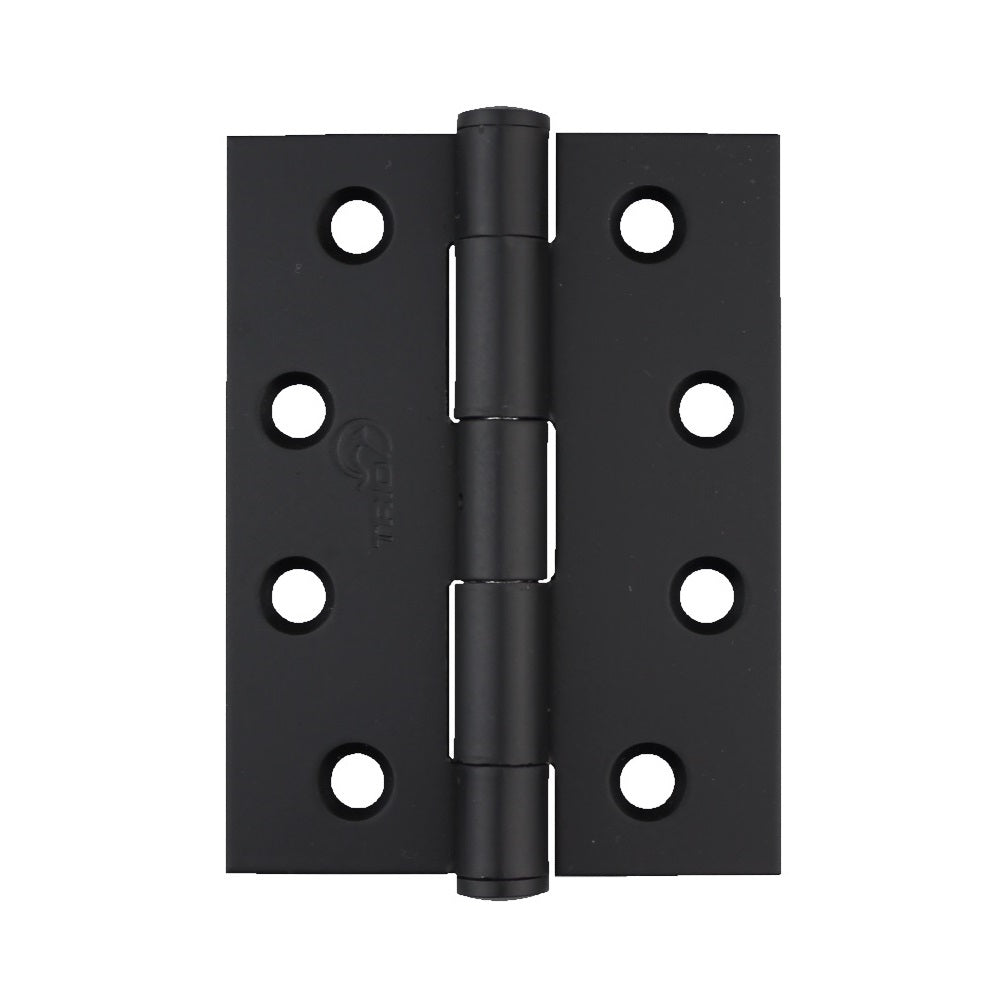 Trio Door BR2-175BLF Butt Hinge 100x75x2.5mm Fixed Pin Matt Black Pair