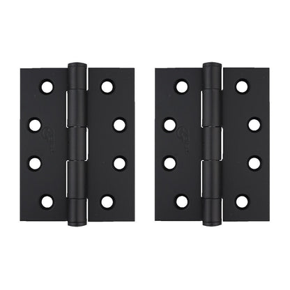 Trio Door BR2-175BLF Butt Hinge 100x75x2.5mm Fixed Pin Matt Black Pair