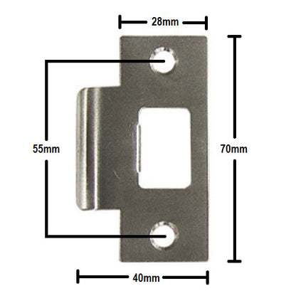 Trio T Strike Plate BWSPTCP Polished Chrome