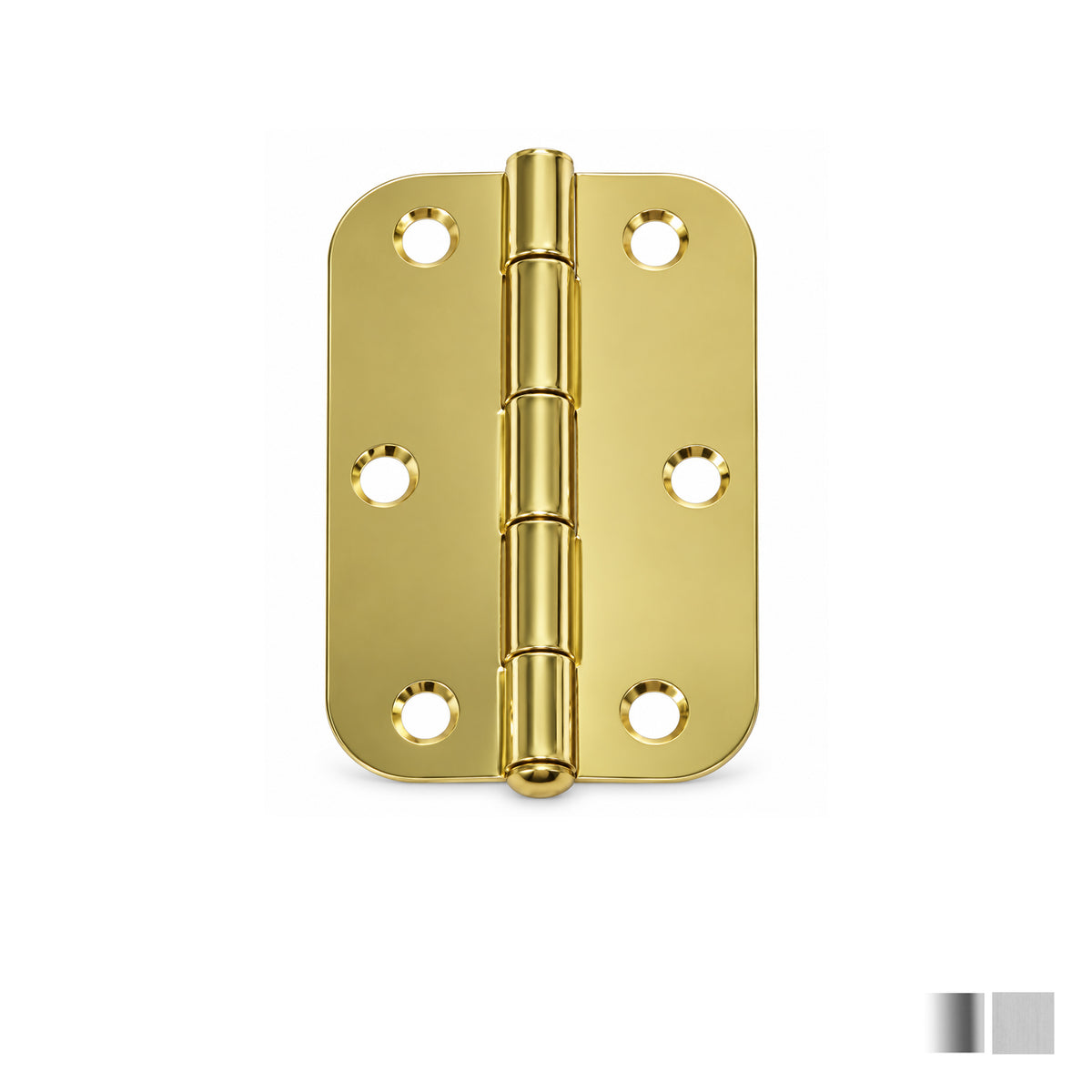 Trio Door Butt Radius Hinge 89x58x1.6mm - Available in Various Finishes