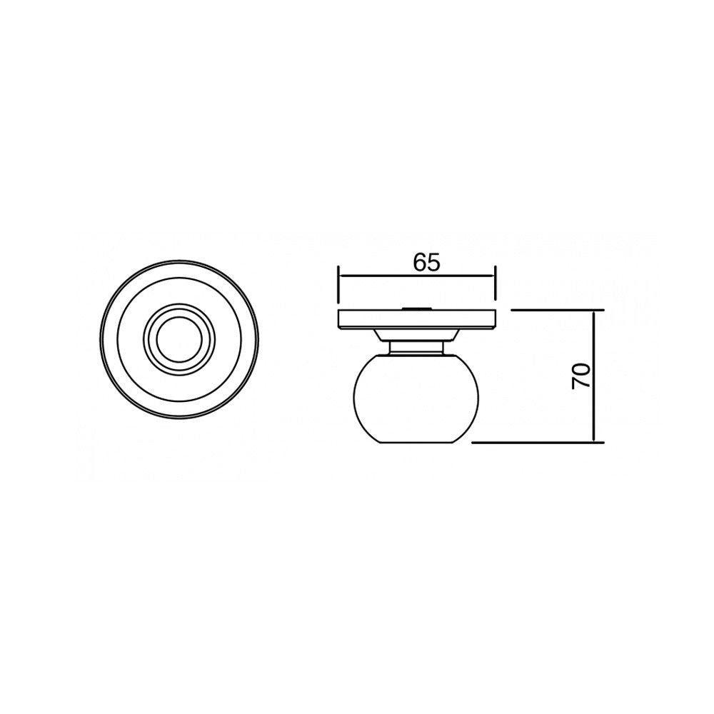 Trio Revive Builderlock Door Knob Passage Set 60-70mm Matt Black WUK200BL