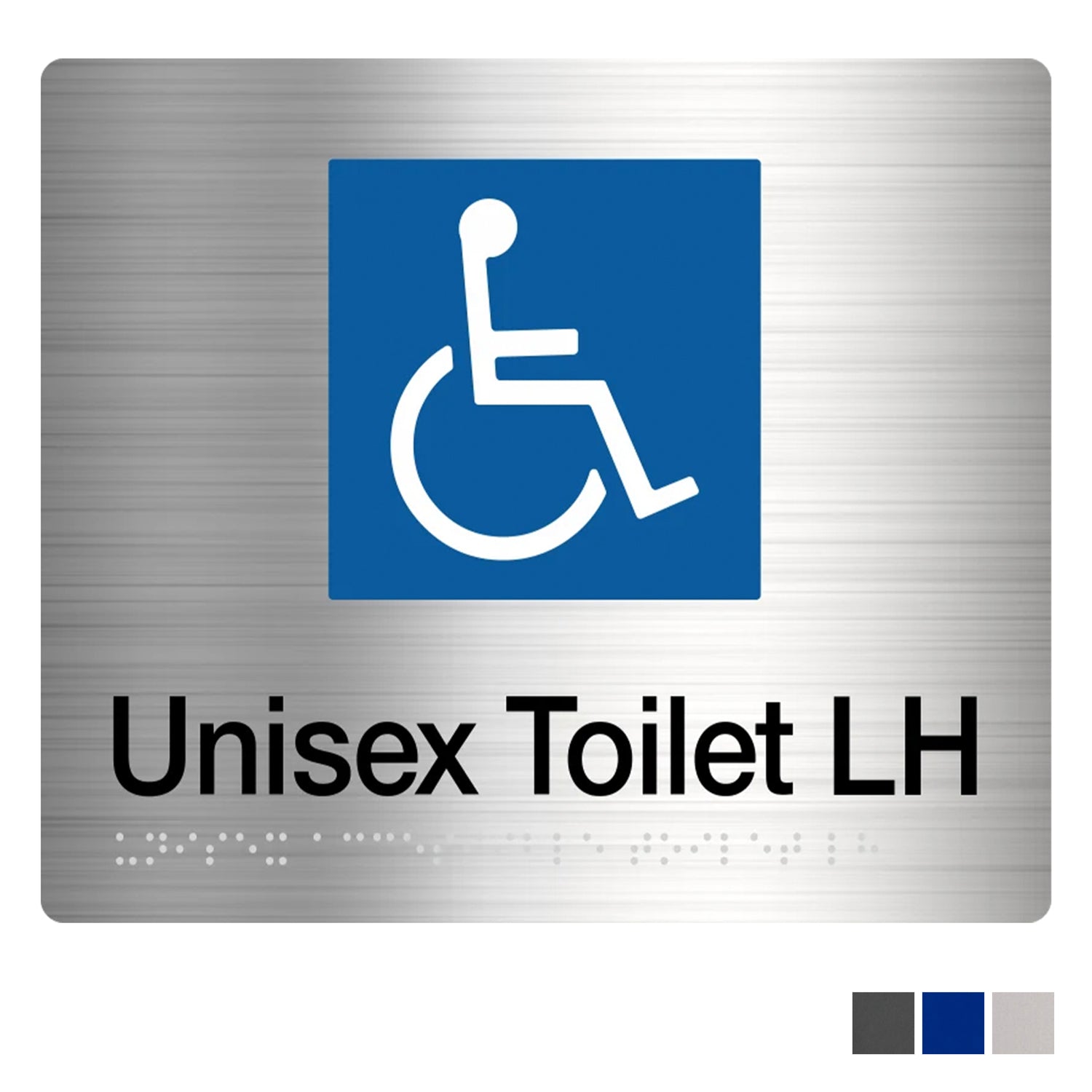 Tim The Sign Man Disabled Toilet Braille Amenity Sign - Available in Various Finishes