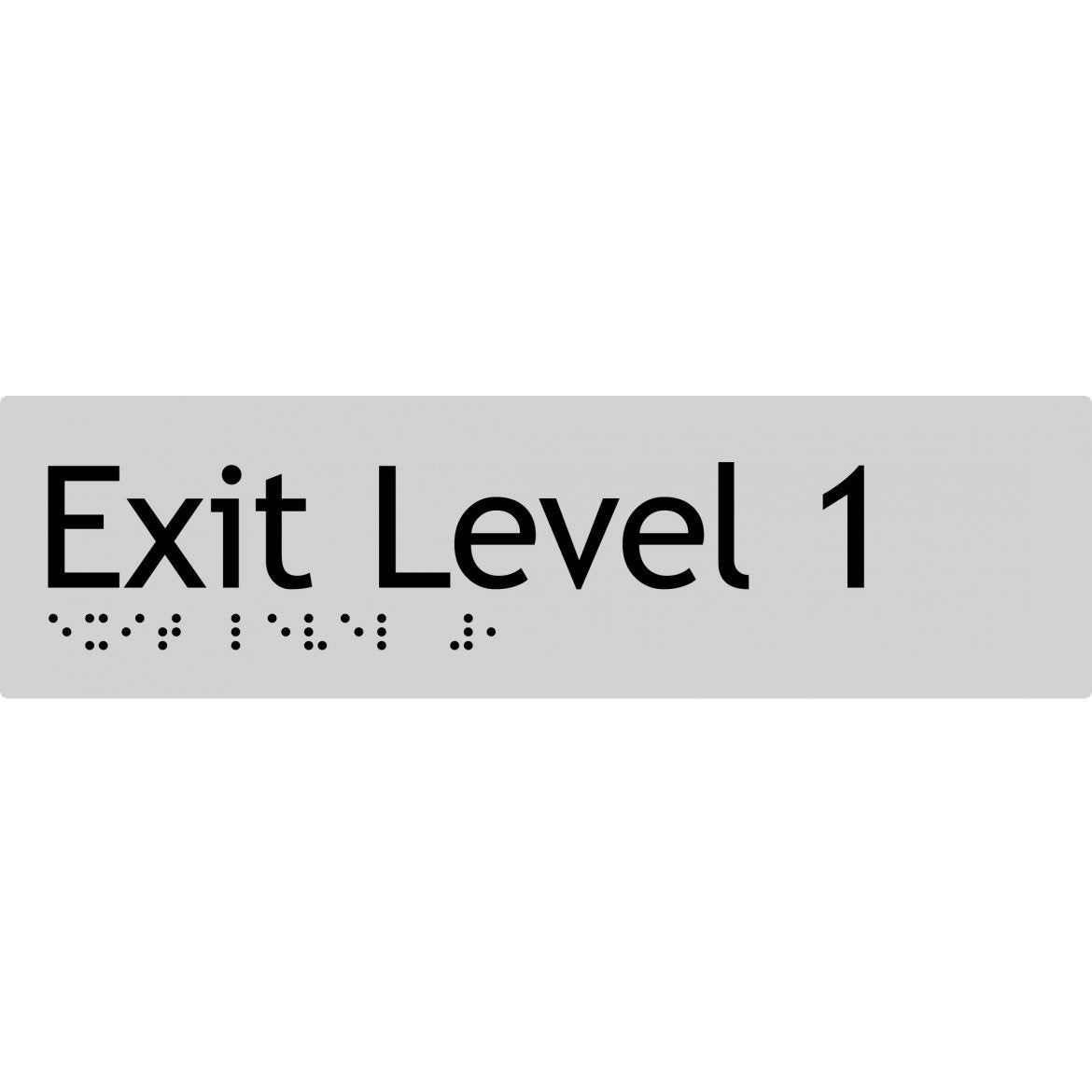 Level Exit Level 1 Exit Sign w/ Braille L1-SILVER | Keeler Hardware