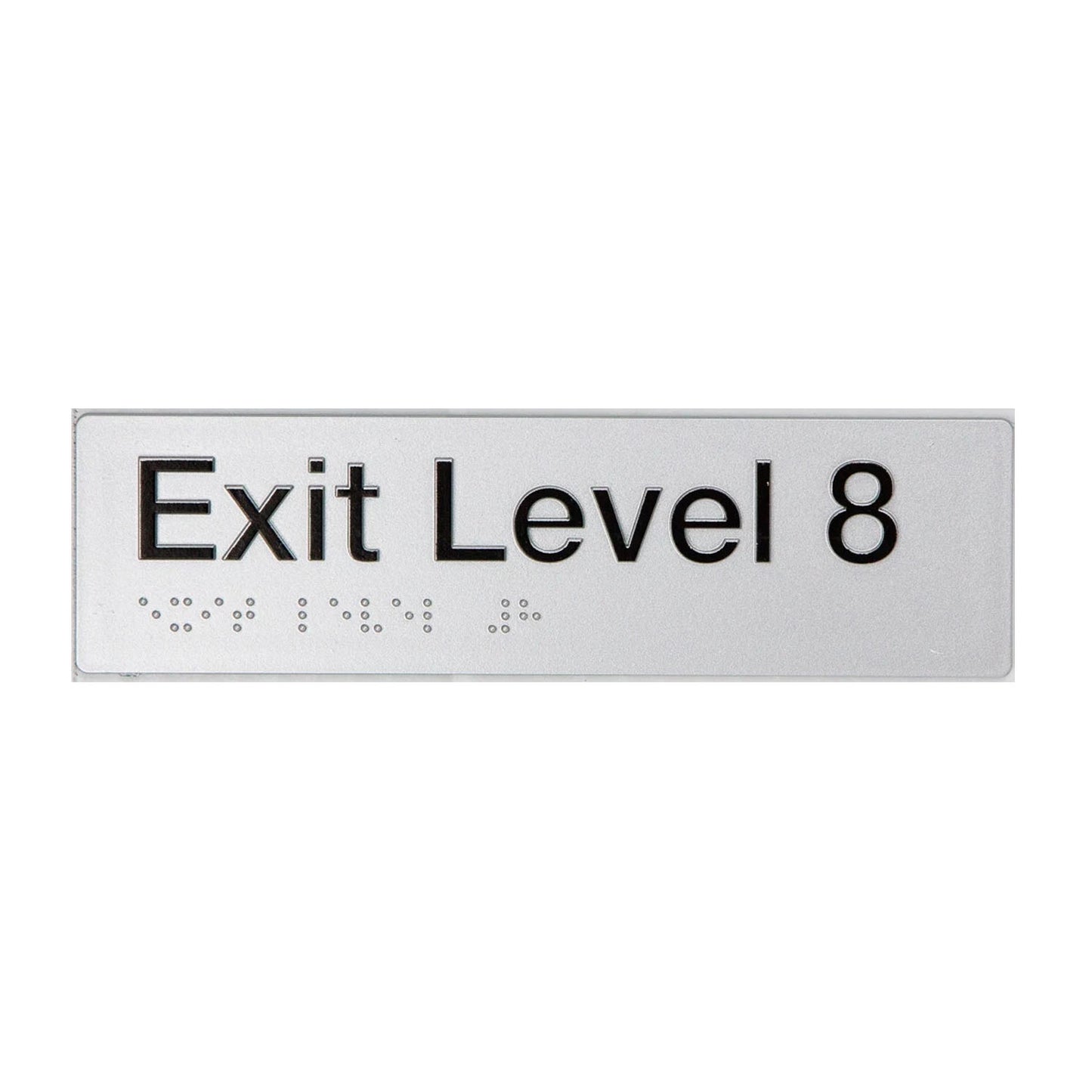Tim The Sign Man Exit Sign Level 8 180x50mm Silver EL8-SILVER