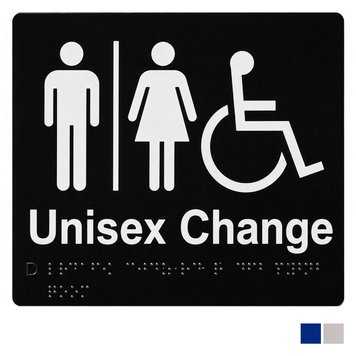 Tim The Sign Man Unisex Disabled Change Braille Amenity Sign - Available in Various Finishes
