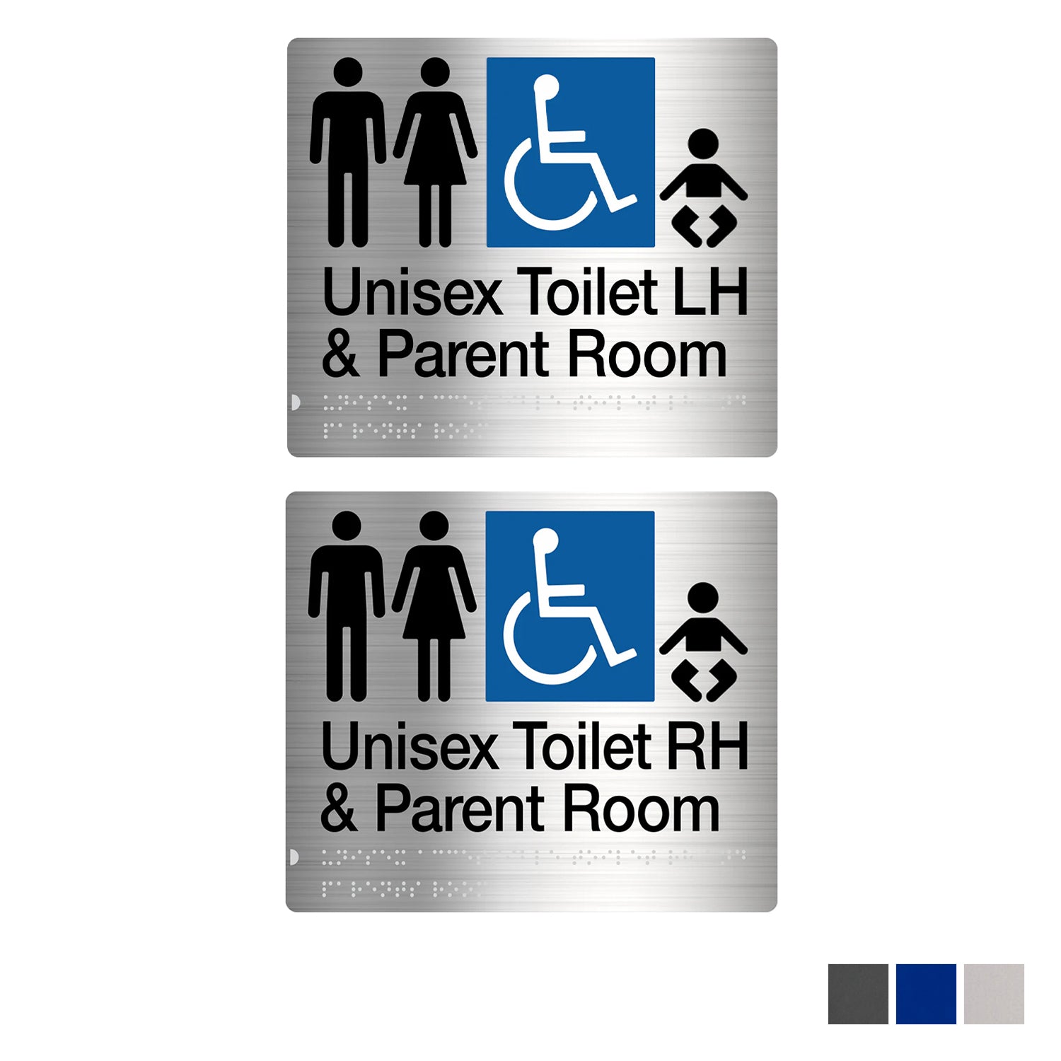 Tim The Sign Man Unisex Disabled Toilet and Parent Room - Available in Various Finishes and Handing