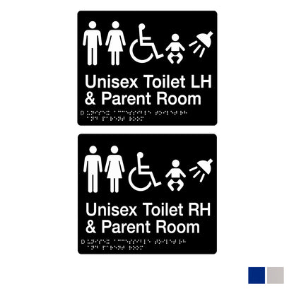 Tim The Man Unisex Disabled Toilet Shower Parent Braille - Available in Various Finishes and Handing