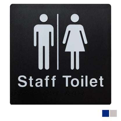 Tim The Sign Man Unisex Staff Toilet Braille Amenity Sign - Available in Various Finishes