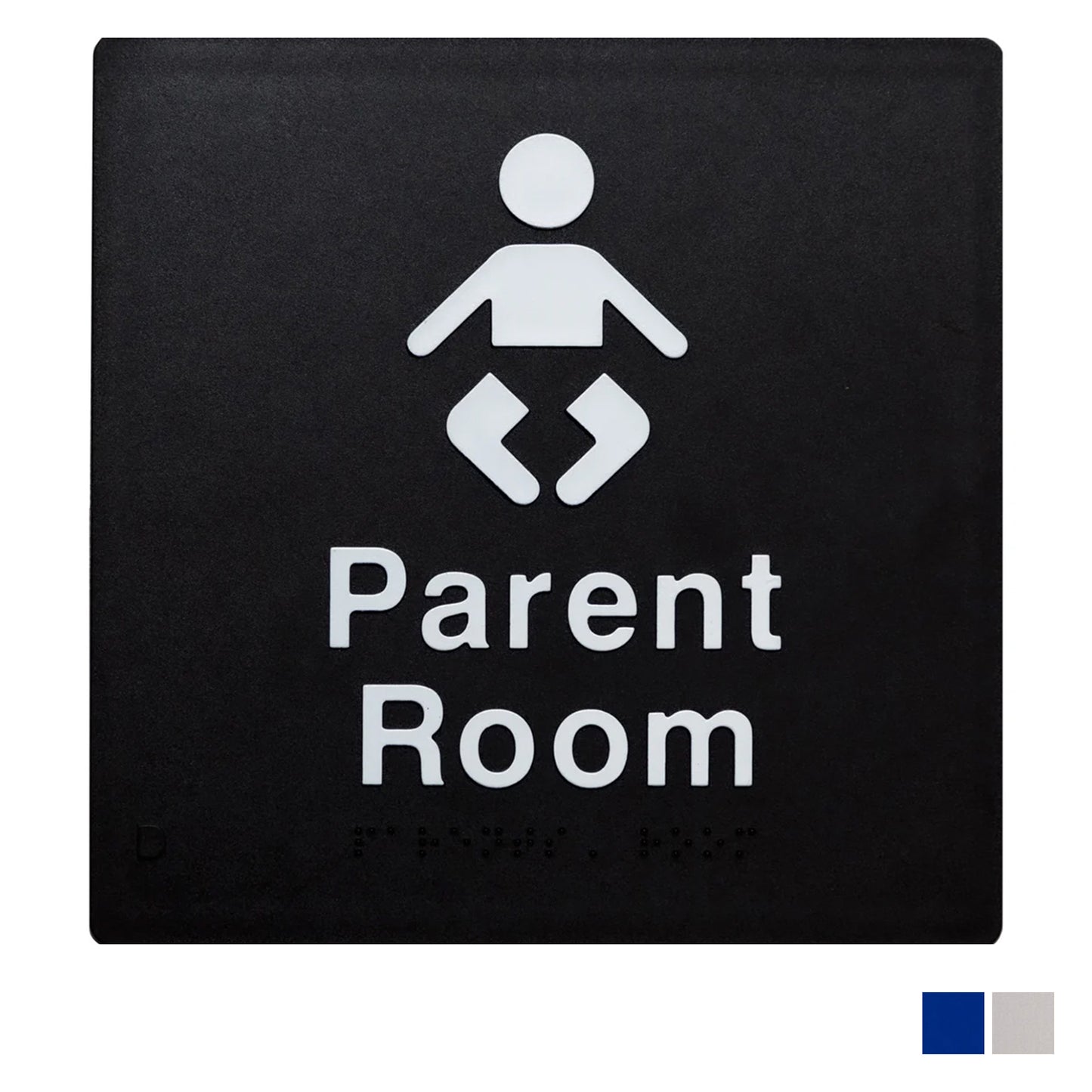 Tim The Sign Man Parent Room Braille Amenity Sign - Available in Various Finishes