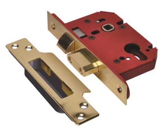 UNION StrongBOLT Mortice Locks 5 Lever + Euro Cylinder 45 or 57mm SS PB or SS