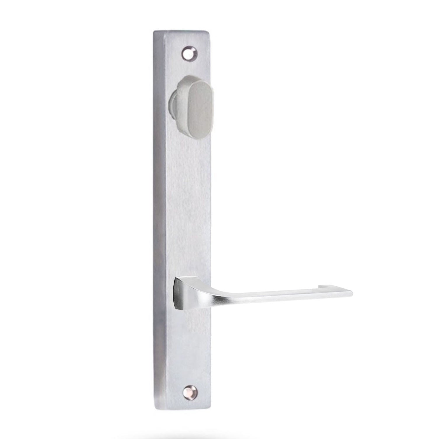 Lockwood 4904 Square End Plate With Turn & 124 Lever Satin Chrome 4904/124SC