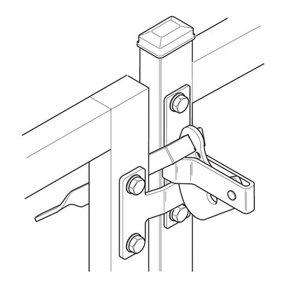 Elgate Gate D-Latch Striker Handle General-Purpose Zinc Plated DLKC