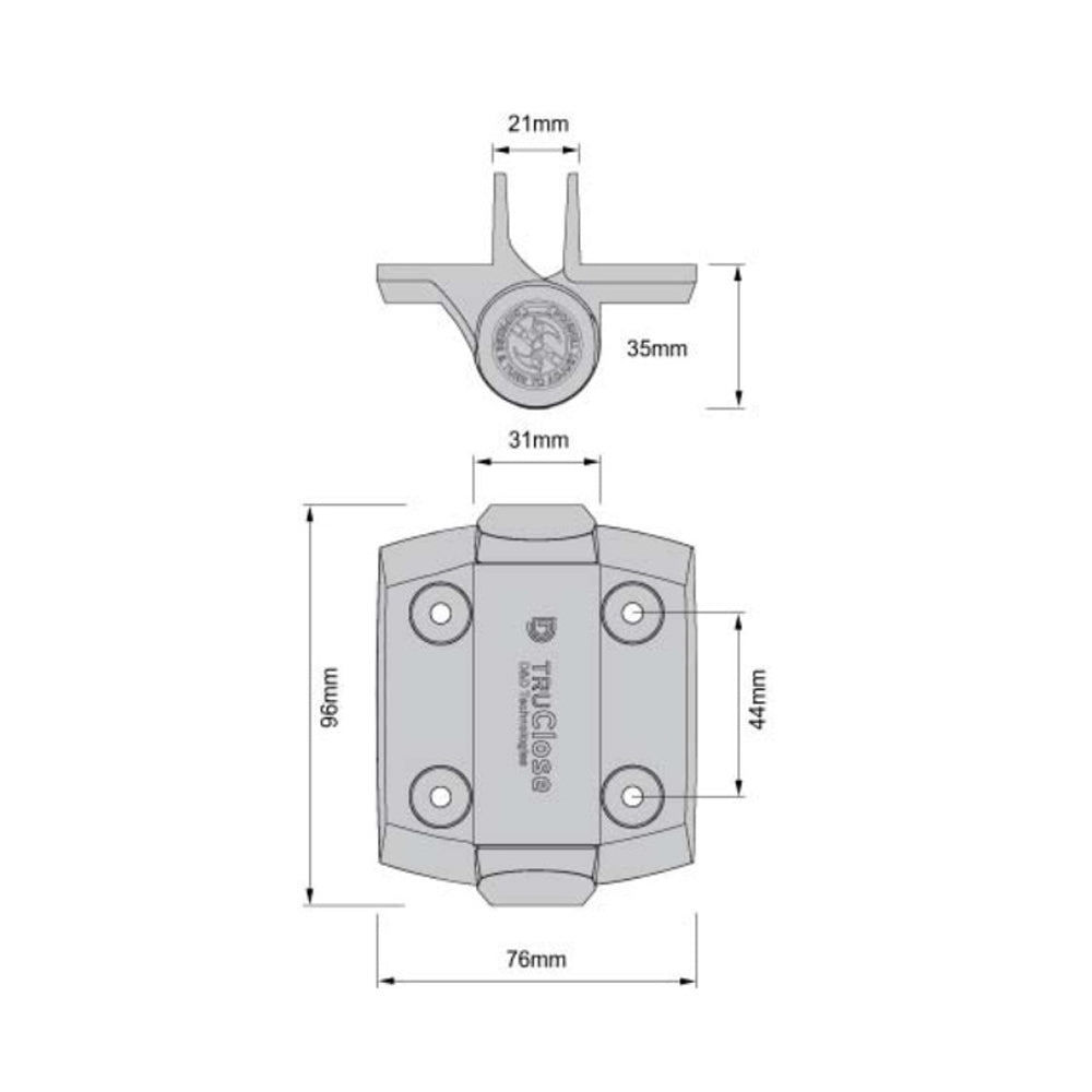 D&D Gate Lock Kit MagnaLatch Top Pull TruClose Hinge Alignment Legs MTSTDKS3LLA