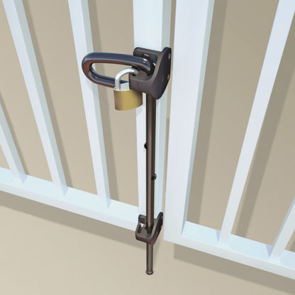 D&D QB140 Q-Bolt Padlockable Drop Gate Lock 1016mm Wide Bracket For Metal