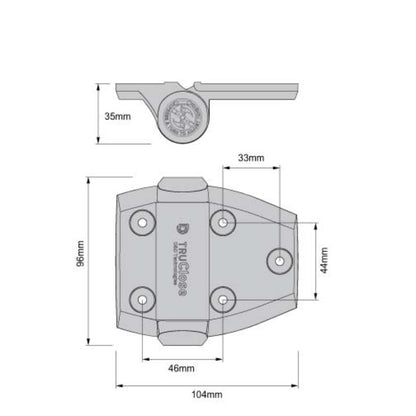 D&D TruClose TCA2S3BT Self Closing Gate Hinge Regular Swimming Pool