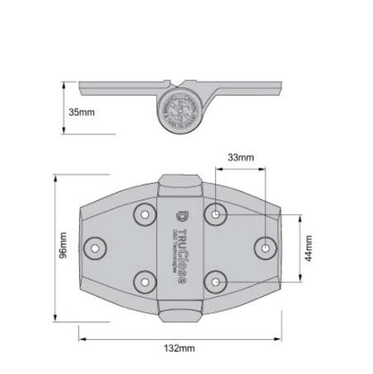 D&D TruClose TCA3S3BT Self Closing Gate Hinge Regular Wooden Gates