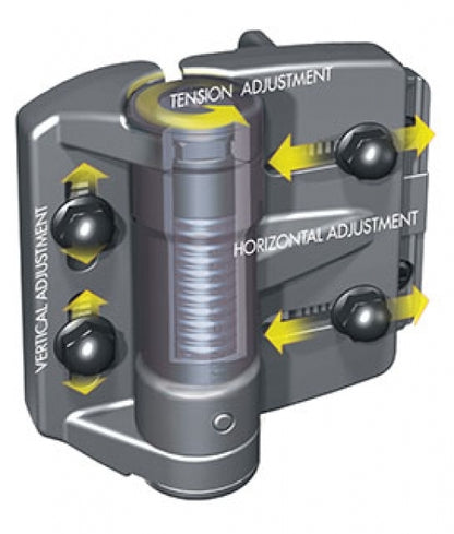 D&D TruClose TCAMA1 Self Closing Mini Multi Adjustable Gate Hinge Regular