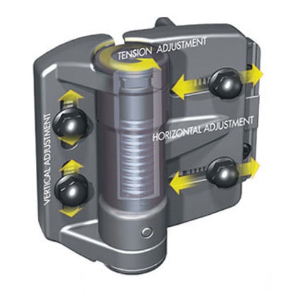 D&D TruClose TCAMA2 Self Closing Mini Multi Adjustable Gate Hinge Regular