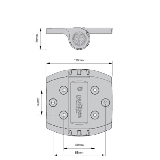 D&D TruClose TCHD1S3BT Self Closing Heavy Duty Gate Hinge Adjustable