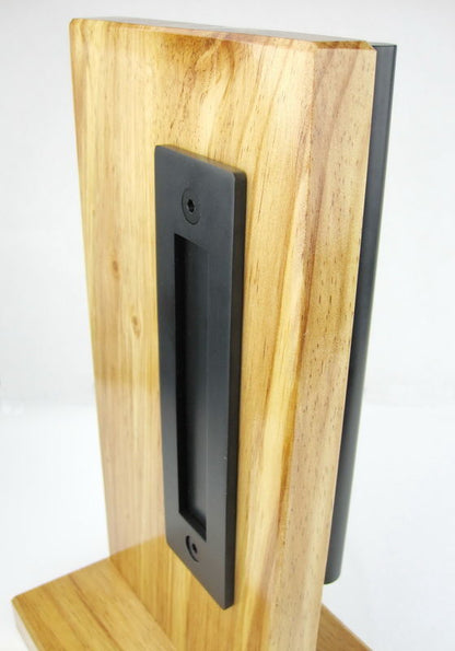 Worldwide Sliding Barn Door Handle With Flush Pull Set Matt Black BHF300MB