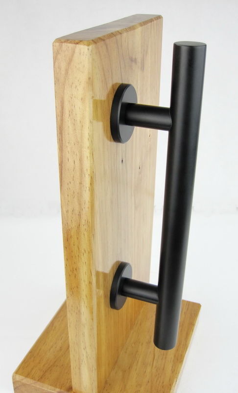 Worldwide Sliding Barn Door Handle With Flush Pull Set Matt Black BHF300MB