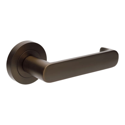 Zanda Duke Return Door Lever on Rose  Ember Bronze - Available in Various Function|ZAN10050EB