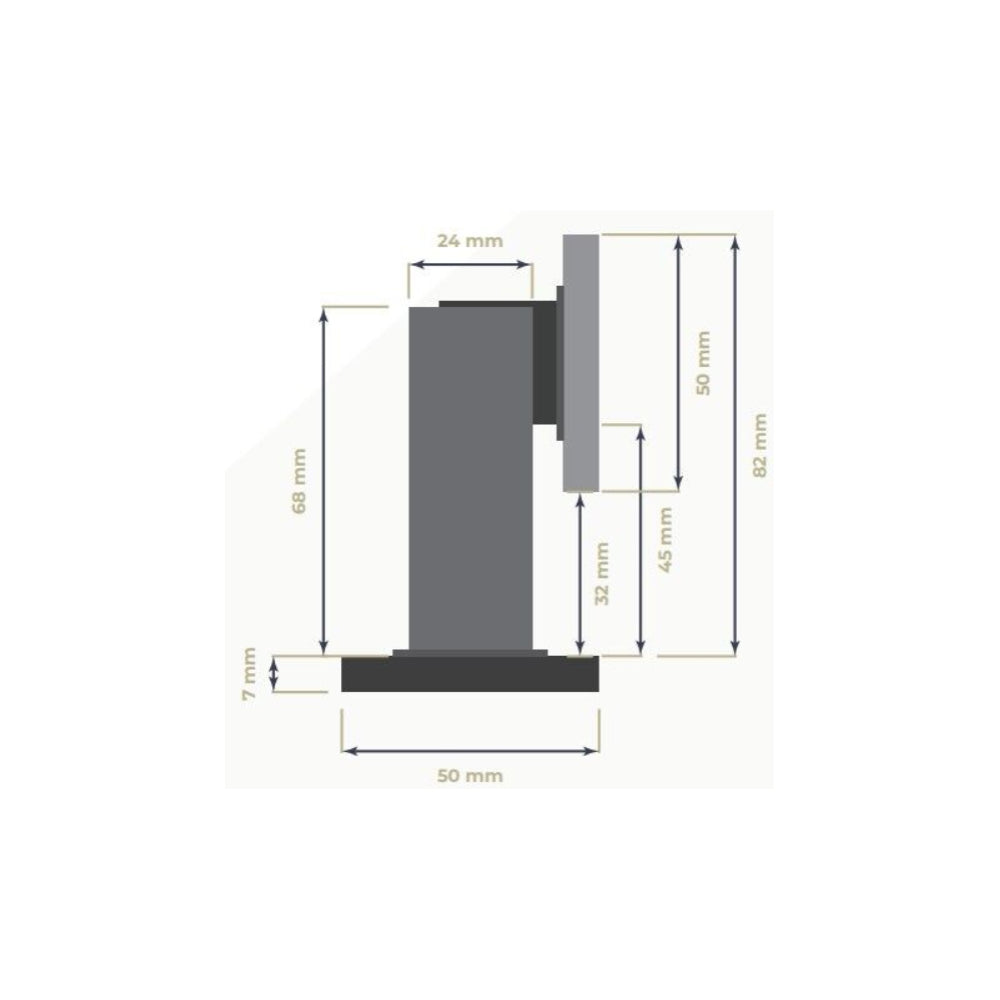 Zanda Habitat Magnetic Door Stop - Available in Various Finishes