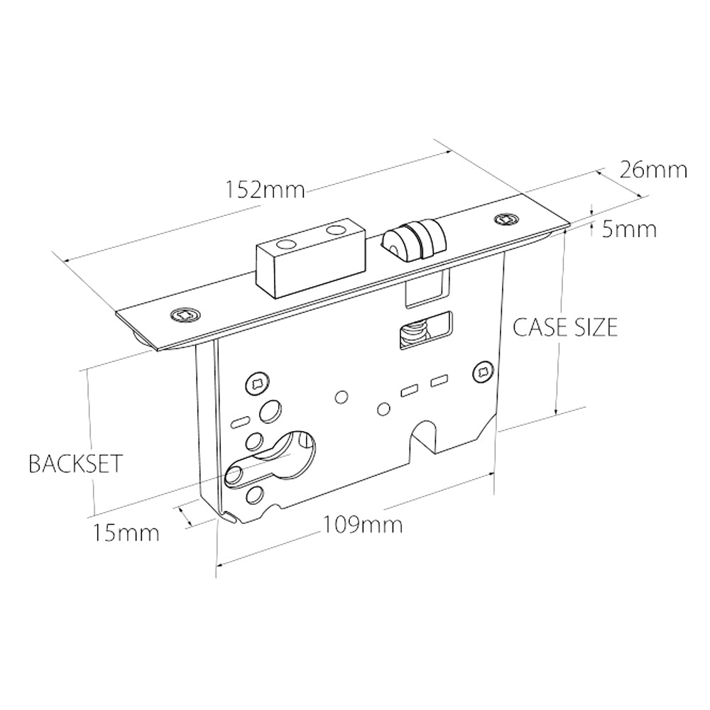 Zanda Heavy Duty Roller Mortice Lock - Available in Various Finishes|ZAN1140EB
