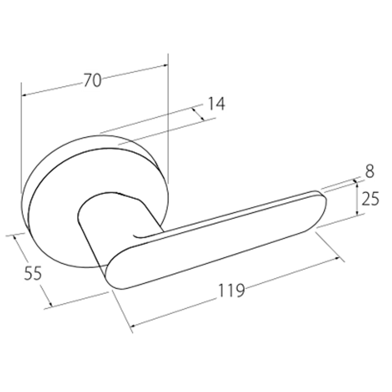 Zanda Sceptre Door Handle Lever Set - Available in Various Functions