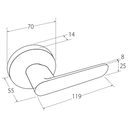 Zanda Sceptre Door Handle Lever Set - Available in Various Functions