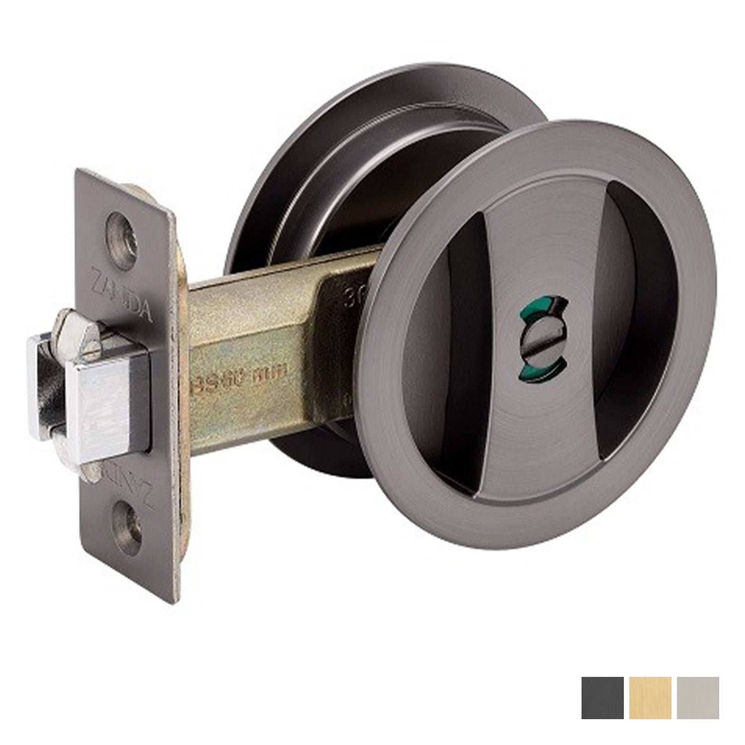 Zanda Round Cavity Slider Privacy Set - Available in Various Finishes