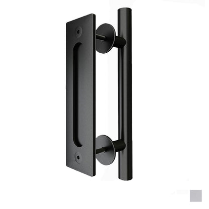 Zanda Barn Door Pull Handle and Flush Pull Kit - Available in Matt Black and Stainless Steel