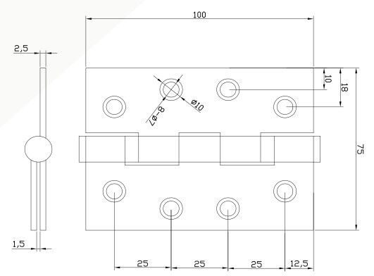 Zanda Door Butt Hinge Loose Pin - Available in Various Finishes and Sizes