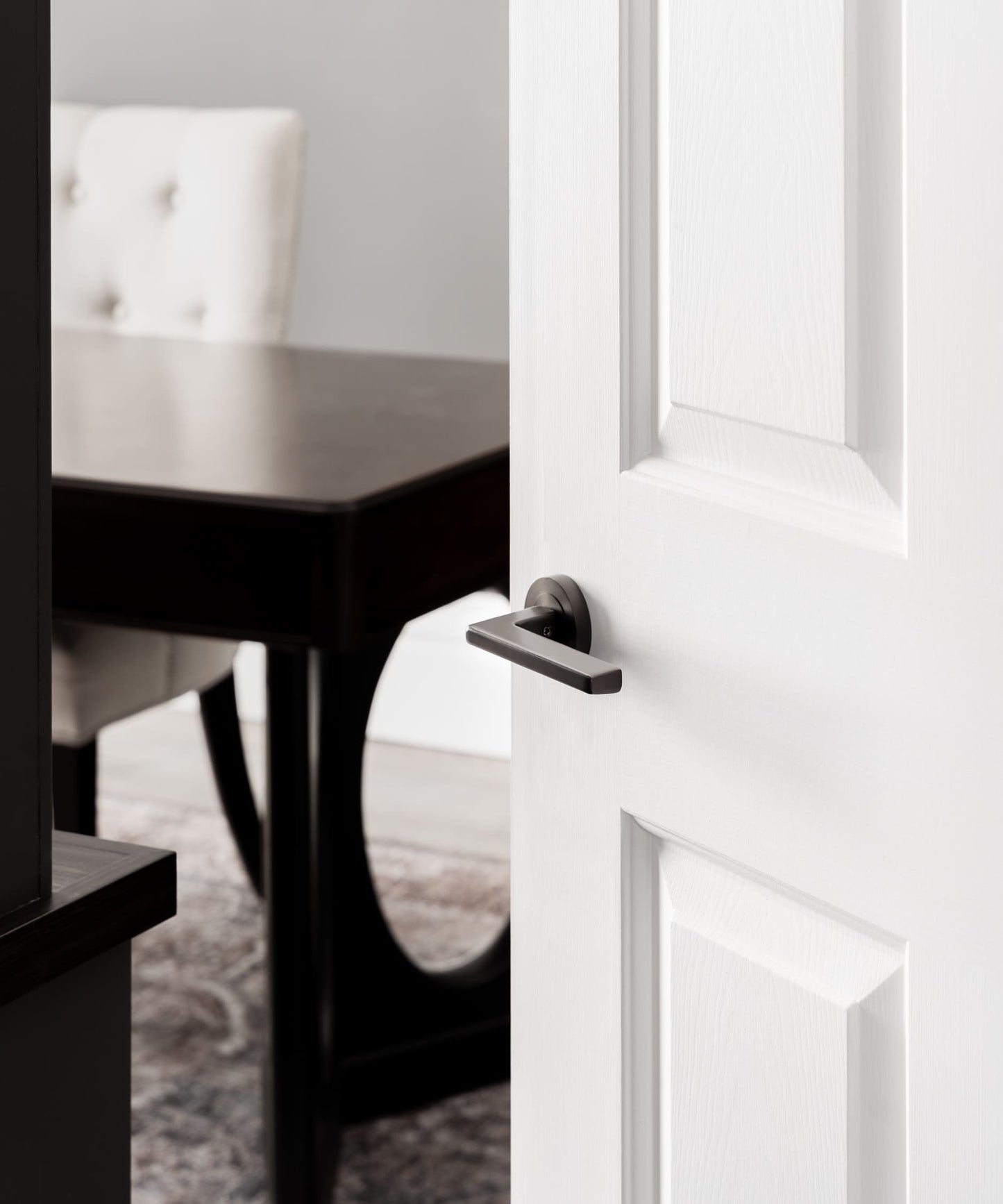 Zanda Vector Door Lever Handle on Round Rose Ember Bronze - Available in Various Functions|ZAN7196EB|ZAN7107EB