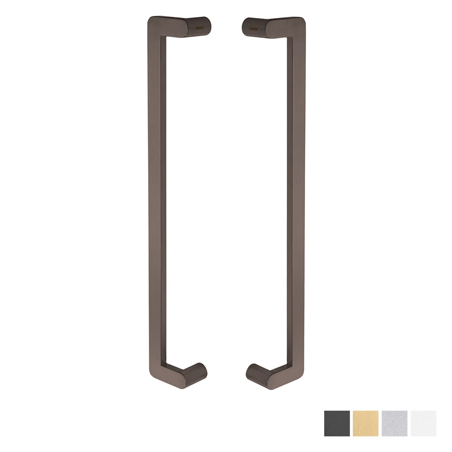 Zanda Duke Offset Pull Handle 600mm CTC Back to Back - Available in Various Finishes