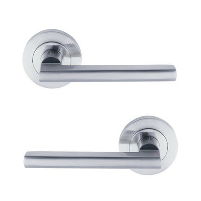 *WHILE SUPPLY LAST* Zanda 9020BN Elite Apex Door Handle Privacy Set Brushed Nickel