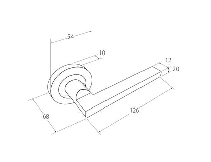*WHILE SUPPLY LAST* Zanda 9020BN Elite Apex Door Handle Privacy Set Brushed Nickel