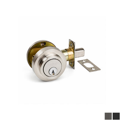 Zanda Round Slimline Deadbolt Single Cylinder - Available in Various Finishes