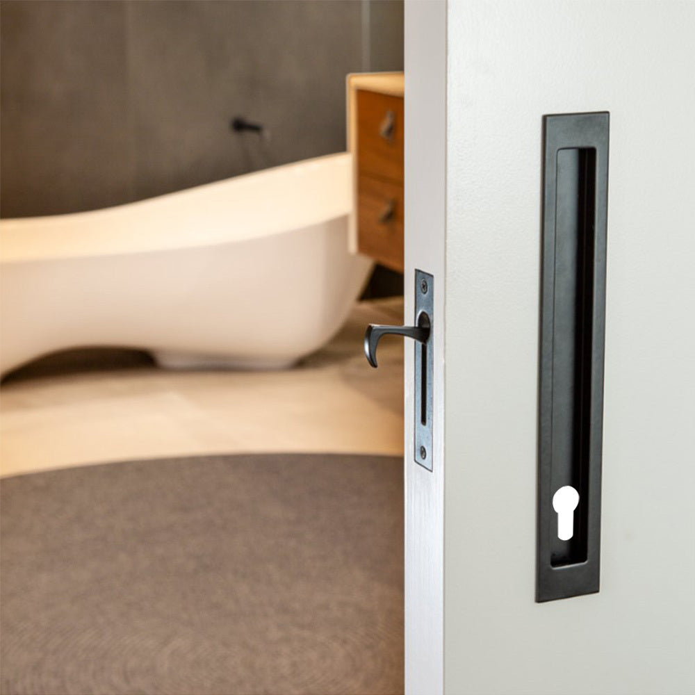 Zanda Verve Flush Pull with Euro Keyhole - Available in Various Finishes and Sizes