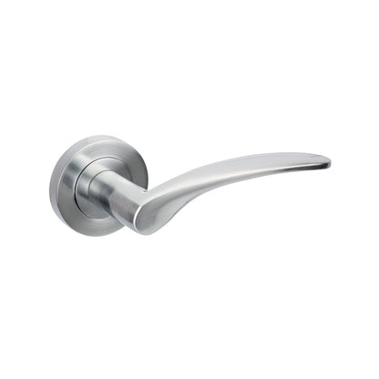 Zanda Apollo Door Handle Entrance Lever Set Satin Chrome