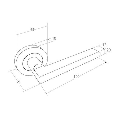 Zanda Epic Door Lever Handle on Round Rose Matt White